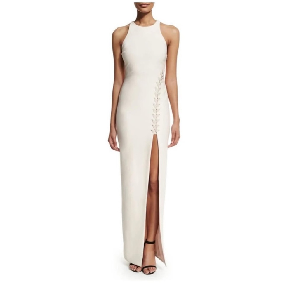 Elizabeth and James blush pink gown